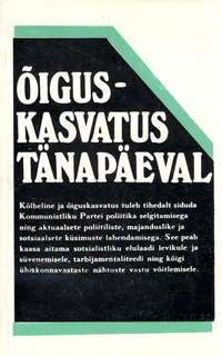 Õiguskasvatus tänapäeval
