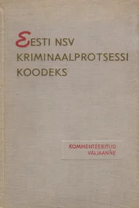 Eesti NSV kriminaalprotsessi koodeks