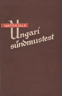 Materjale Ungari sündmustest