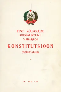 Eesti Nõukogude Sotsialistliku Vabariigi konstitutsioon (põhiseadus)