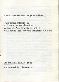Kilde totalitaarse riigi sünniloost
